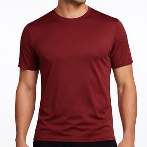 SKIMS Men’s UltraSoft Performance Flex Tee Rust Red/Brown Size L Slim Fit